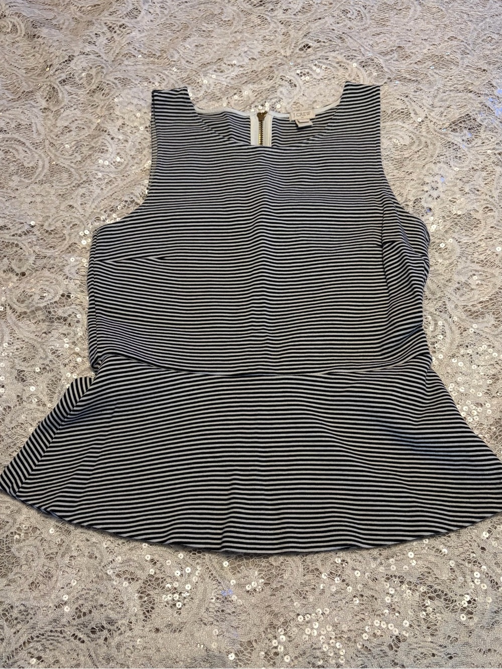J. Crew/Pre-loved Black & White StripedTop Size S